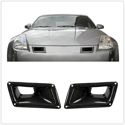 LH RH Bumper Carbon Fiber Air Vent Intake Duct For Nissan 350Z Z33 2003-2009 2PC • $59.75