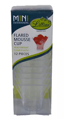 12 Ct Lillian Clear Plastic Mini Flared Mousse Cup • $5.99