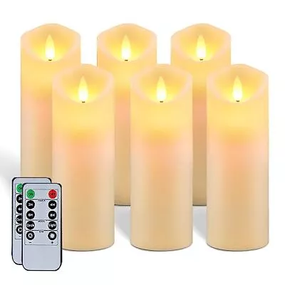 5plots 7 X 2.2  Flickering Flameless Candles Battery Operated LED Pillar Cand... • $39.29