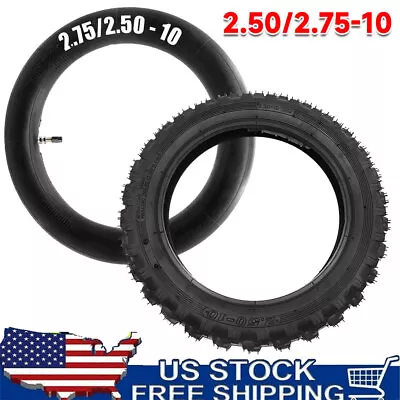 2.50 - 10  Tire & Inner Tube For Honda CRF50F XR50R 2.50x10 2.5-10 Dirt Pit Bike • $24.99