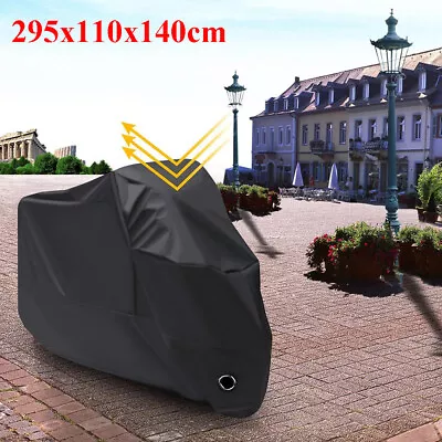 Motorcycle Cover Outdoor Protection Fit Up To 116  Tour Bikes Choppers Cruisers • $40.32