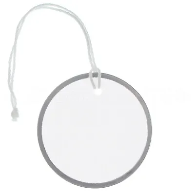 Metal Rim Key Tags - 2.25  Diameter ID Tag With Strings - White - 50 100 400 • $16.99