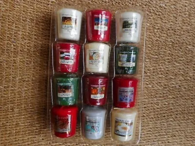 Yankee Candle Christmas 12 Samplers All Different Spiced Cocoa Cinnamon Santa • £15.99