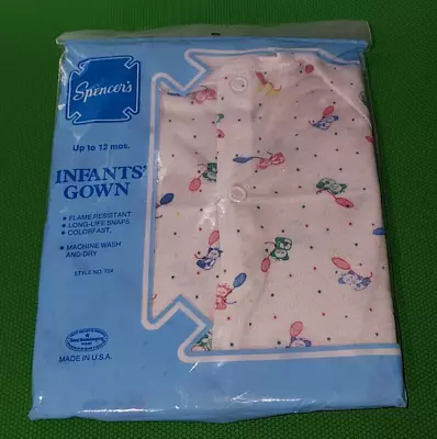 New Vintage Spencer’s Baby Infant Gown Size 1 Up To 12 MO 22 Lbs Style 724 USA • $30