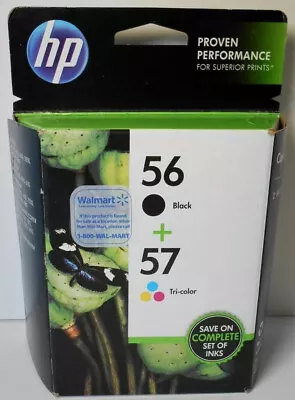 $22.48 • Buy HP 56 / HP 57 Black & Tri-color Inks C9321FN -C6657AN & C6656AN Sealed Foil Pack