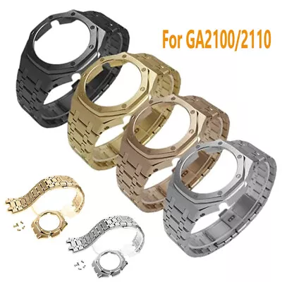 For CasiOak AP Royal Oak MOD Metal Bezel Strap Kit For Casio G-Shock GA2100/2110 • $46.22