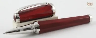 Montegrappa Piccola Rossa Resin With Silver Plated Finish Roller Ball Pen Great! • $332
