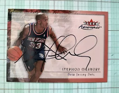 2000-01 Fleer Autographics Stephon Marbury Auto Autograph Nets Card • $25