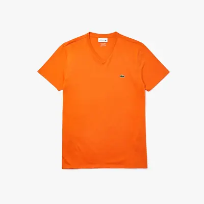 $55 • Buy Men's LACOSTE V-neck Pima Cotton Jersey T-shirt