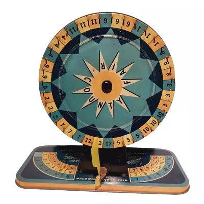 Vintage Casino Mini Gaming Gambling Spin The Wheel Carnival County Fair 14 X13  • $199.99