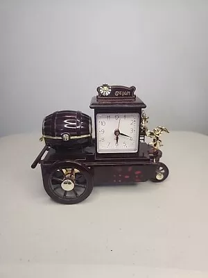 Quartz Clock Vintage Musical Organ Jewellery Box • $25