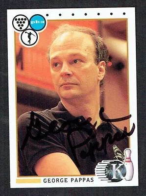 George Pappas #28 Signed Autograph Auto 1990 Kingpins PBA Bowling Trading Card • $25.65