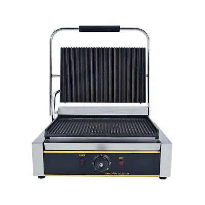 £179 • Buy Electric Griddle Contact Grill Grooved Commercial Panini Press Toaster Maker UK