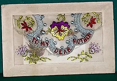 WW1 Silk Embroidered Postcard  To My Dear Mother  • £2.70