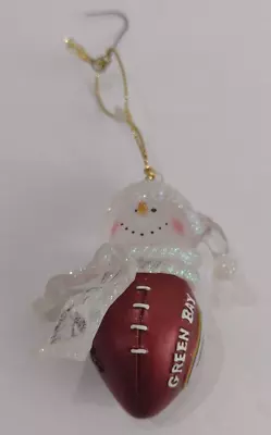 Christmas Ornament Green Bay Packers With Snowman  Wilson Football • $8.99