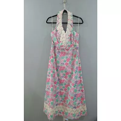 Vintage 1960's 70's The Lilly (Lilly Pulitzer) Floral Embroidered Maxi Dress • $475