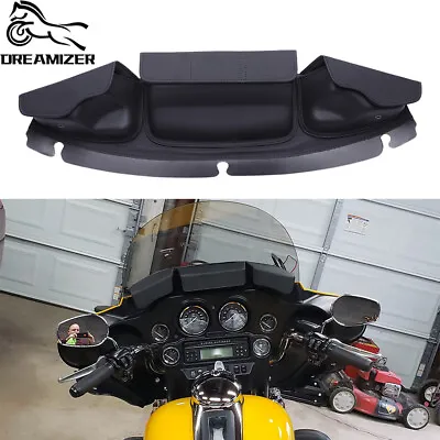 Storage Pouch Windshield Bag 3 Pocket For Harley Davidson Touring Street Glide • $55.05