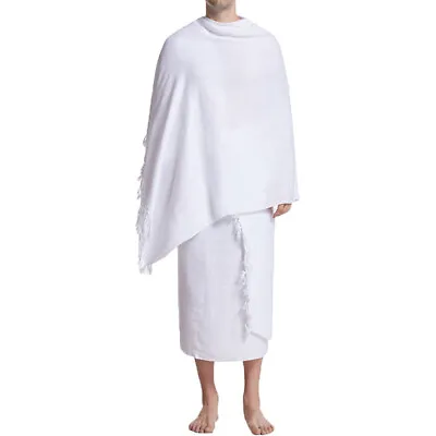 2 Piece Men Towel Ihram Al Marwa Cloth Hajj Umrah Makkah Ehram Ahram Eid • $22.41