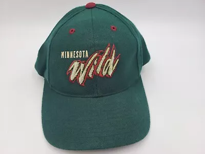 Vintage Minnesota Wild Logo Athletic Snapback (Fits Small) Hat Cap NHL Hockey • $15