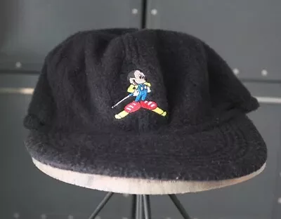 Disney Mickey Mouse Unlimited Winter Ski Ladies Black Fleece Baseball Cap Hat • $0.99