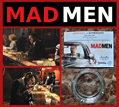 MAD MEN (Tv): Jon Hamm/Don Draper Glass Ashtray W/Studio COA • $195