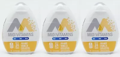 3x Mio Vitamins ORANGE VANILLA Liquid Water Enhancer Drink Mix Drops B3 B6 B12 • $17.99