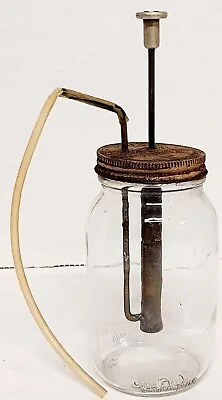 Vintage Duraglas Clear Glass Bottle Jar With Pump • $19.99