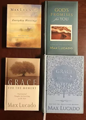 Max Lucado Set Of 4 Books Scriptures Grace For The Moment  Blessings Promises • $29