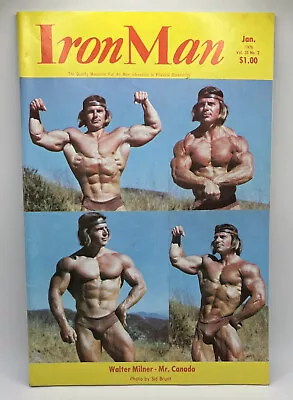 Iron Man Bodybuilding Magazine Jan 1976 Walter Minter - Mr. Canada Ed Corney • $21