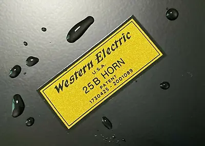 WESTERN ELECTRIC 25B HORN Water Decal Sticker Logo Label - New Reproduction DIY • $15