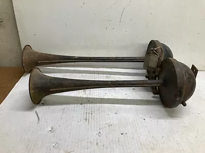 Vintage Dual Electric Horns Truck Car Rat Rod  Trumpet Working And Loud • $22