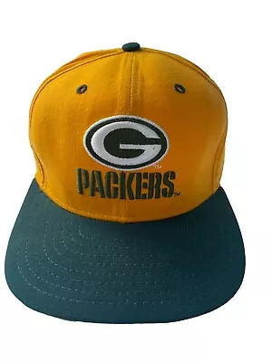 Vintage 1990’s NFL Green Bay Packers New Era Dupont Visor Snapback Hat Cap USA • $22.47