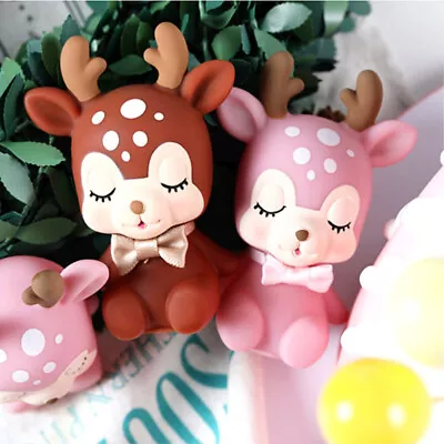 2pcs Sika Deer Desktop Decor Creative Sika Deer Cake Decor For Home Cake Car • $8.99