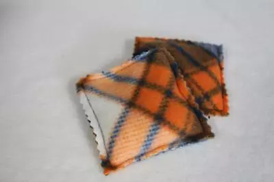 Microwave Rice Bag Hand Warmers Reusable Set Of 2 Blue Orange Argyle Fleece • $4