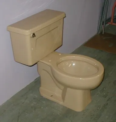 Tan Coffee Light Brown Toilet Vintage Bathroom • $660