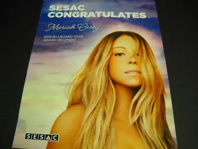 MARIAH CAREY 2019 Billboard Icon Award Recipient PROMO POSTER AD Mint Condition • $9.95