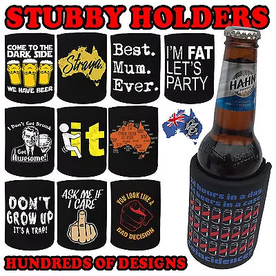 $5.91 • Buy PREMIUM STUBBY HOLDER Funny Beer Cooler Present Stubbie Christmas Gift Gifts