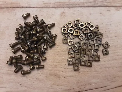 £6.99 • Buy Meccano 50 X #37 Org Good Condition Brass Plated Nuts & Bolts 