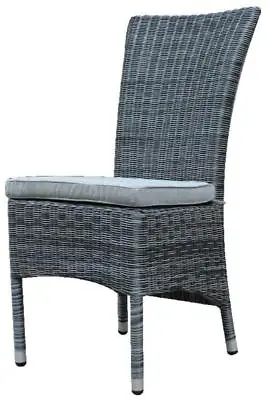 $99 • Buy Wicker Outdoor Chairs High Back Dining Chair New Grey Full Round Wicker Rattan