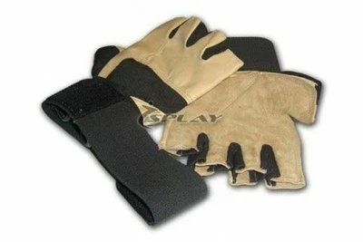 £10.99 • Buy Gold Gym Gloves - Large LEATHER Weightlifting Weight Lifting Wrist Bodybuilding