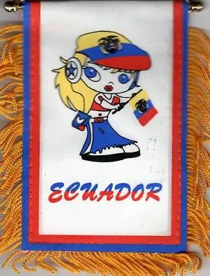 Ecuador Girl Flag Double Layered With Hang Cord Car Rear View Mirror 4 X5  • $5.75