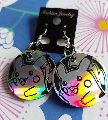 Pokemon TCG Pikachu Coin Dangle Earrings Handmade Recycled • £5