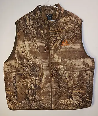 Sz 3XL REALTREE Hunter's Camo Camouflage Quilted VEST Top Jacket Outerwear • $13.20