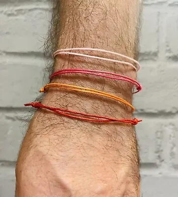 Waxed Cord String Adjustable Friendship Bracelet Kabbalah Hen Party Gift • £0.99