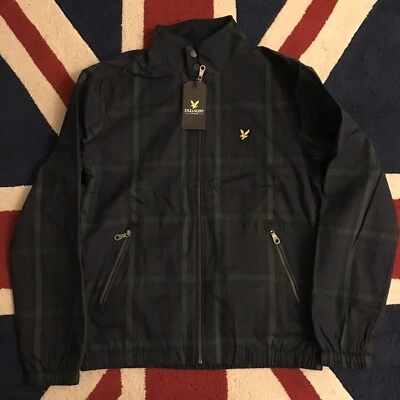 £55 • Buy Lyle And Scott Navy Tartan Harrington Jacket BNWT Available In Sizes M & L.