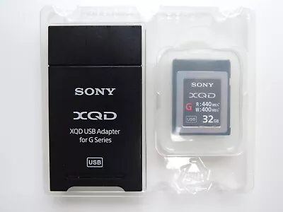 Sony 32GB XQD G Memory Card QD-G32E + Sony XQD USB Adapter And Original Packing. • £75