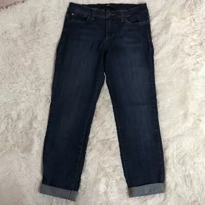 Else Fit Cropped Cuffed Denim Jeans Dark Wash Size 27 • $14.99