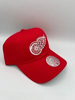 Detroit Redwings NEW Hockey NHL Strapback Dad Hat Cap Red Mitchell & Ness • $19.99