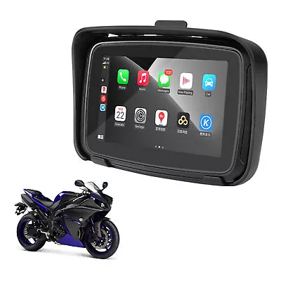 5  IPS Touch Screen Portable Motorcycle Navigator Wireless CarPlay Waterproof • $129.92