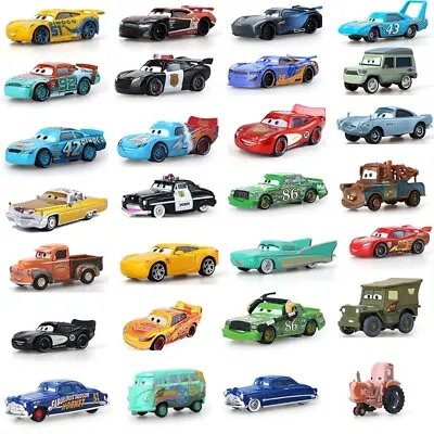 Disney Pixar Cars No.95 Gray Lightning McQueen No.19 Danny 1:55 Diecast Toy Gift • $9.09